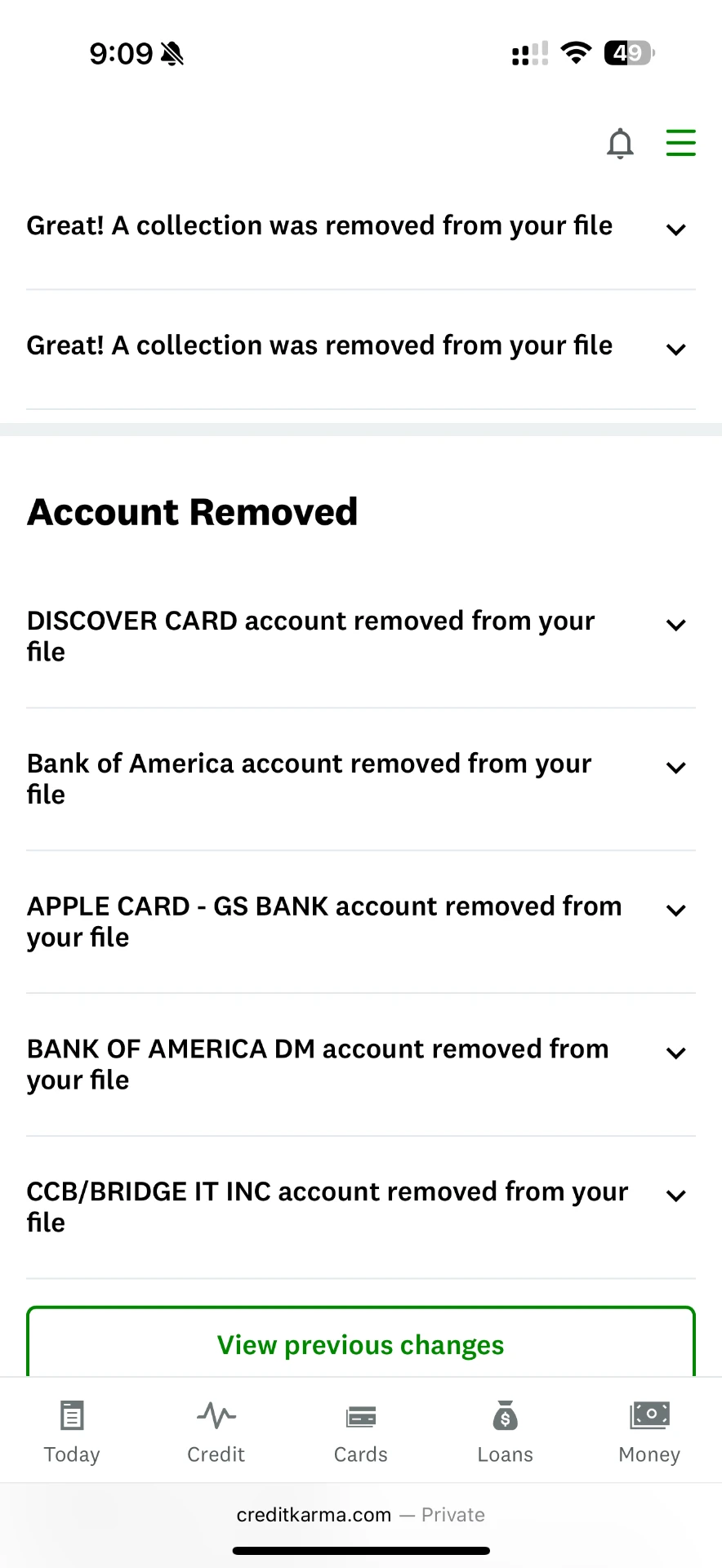 Client credit report result 3